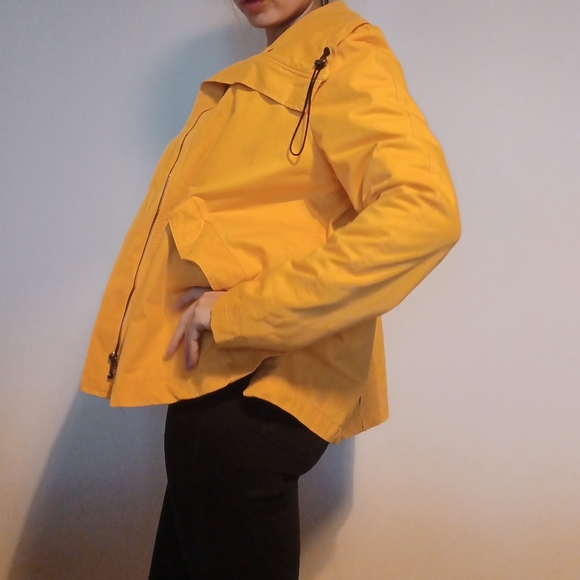 Zara Bright Yellow Cotton Spring/Fall Jacket - Picture 11 of 13
